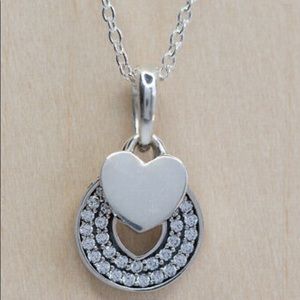 PANDORA Celebration Heart Charm Necklace